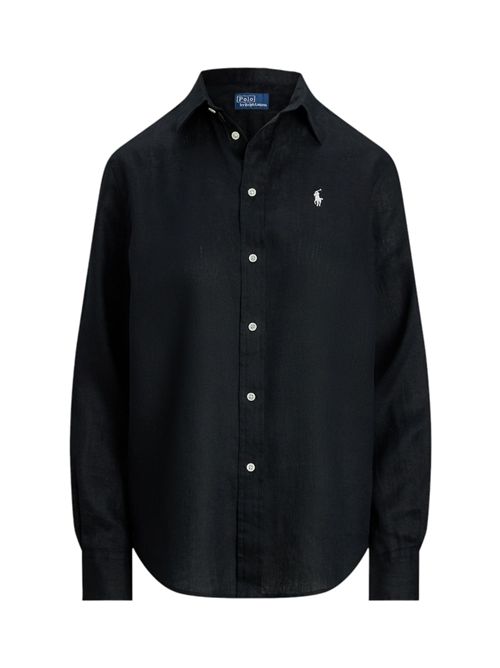 camicia donna in lino over nero Ralph Lauren | 211970730003